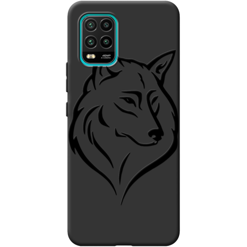 Черный чехол BoxFace Xiaomi Mi 10 Lite Wolf