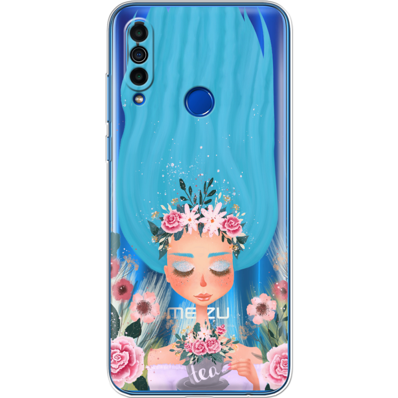 Прозрачный чехол BoxFace Meizu M10 Blue Hair