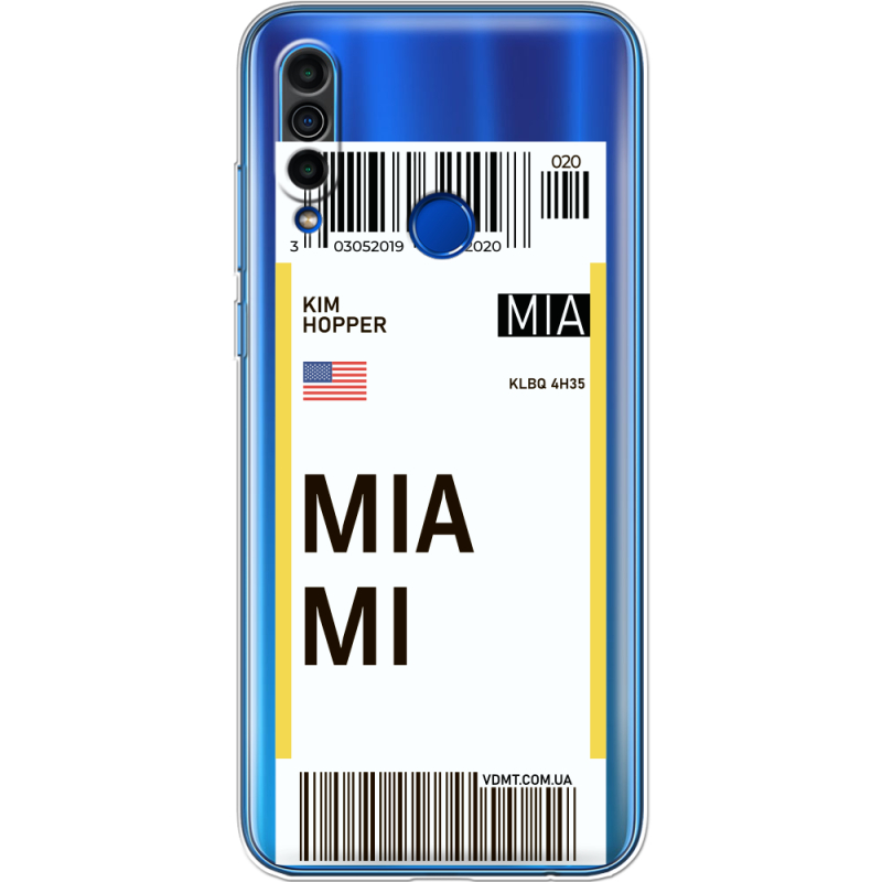Прозрачный чехол BoxFace Meizu M10 Ticket Miami