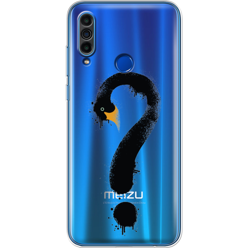 Прозрачный чехол BoxFace Meizu M10 Swan question