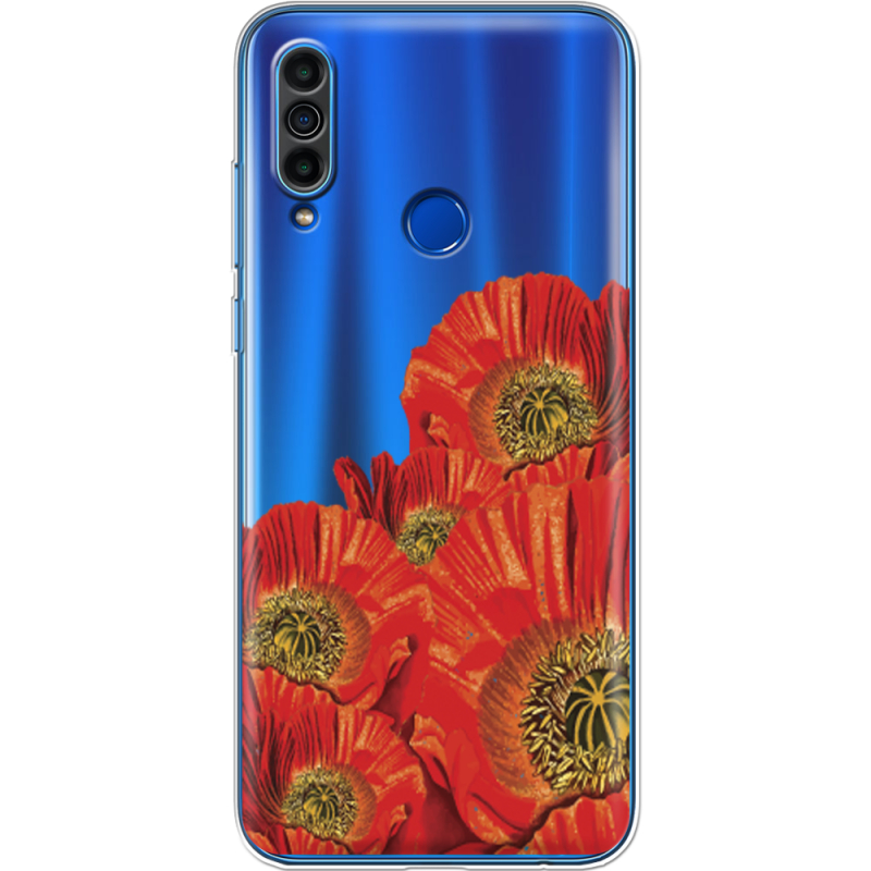 Прозрачный чехол BoxFace Meizu M10 Red Poppies