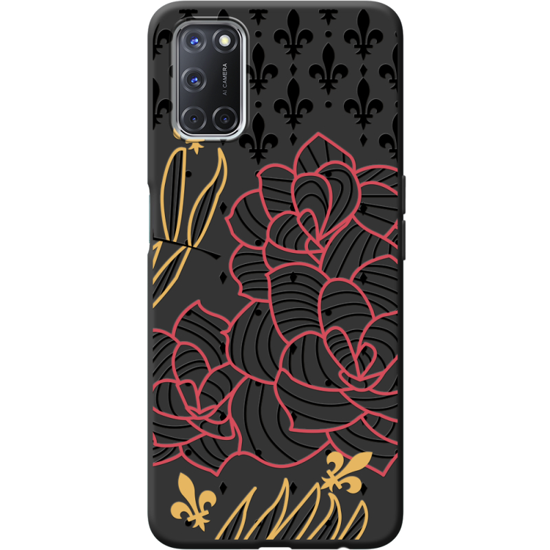 Черный чехол BoxFace OPPO A52 /A72 FranceFlowers