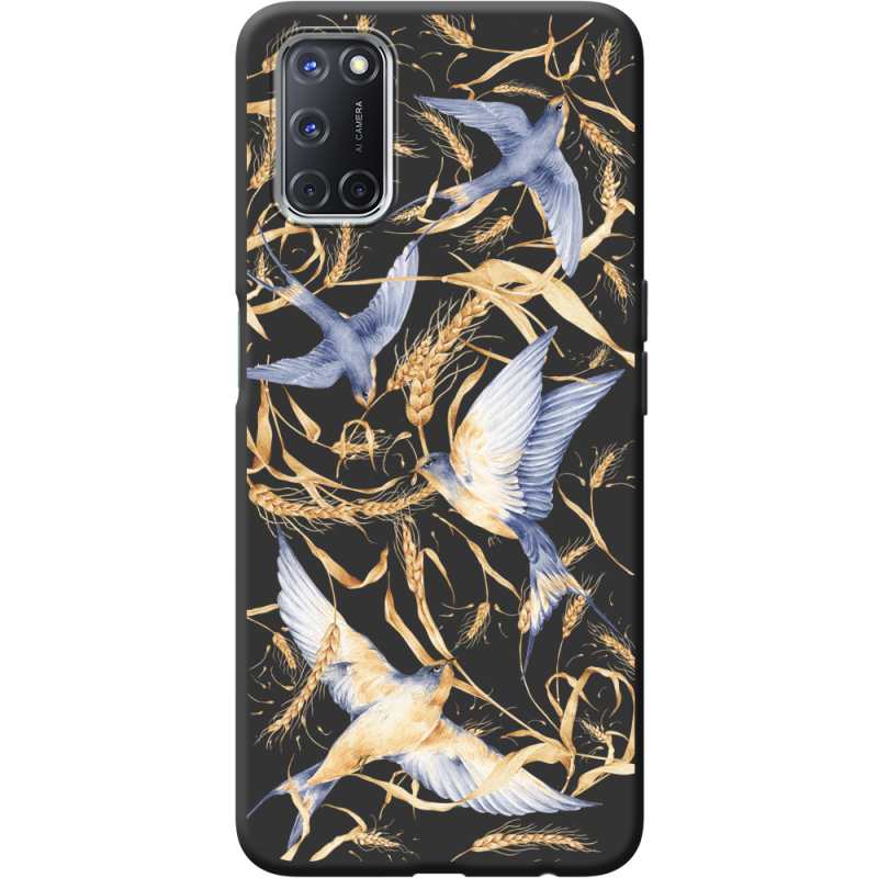 Черный чехол BoxFace OPPO A52 /A72 Ластівки