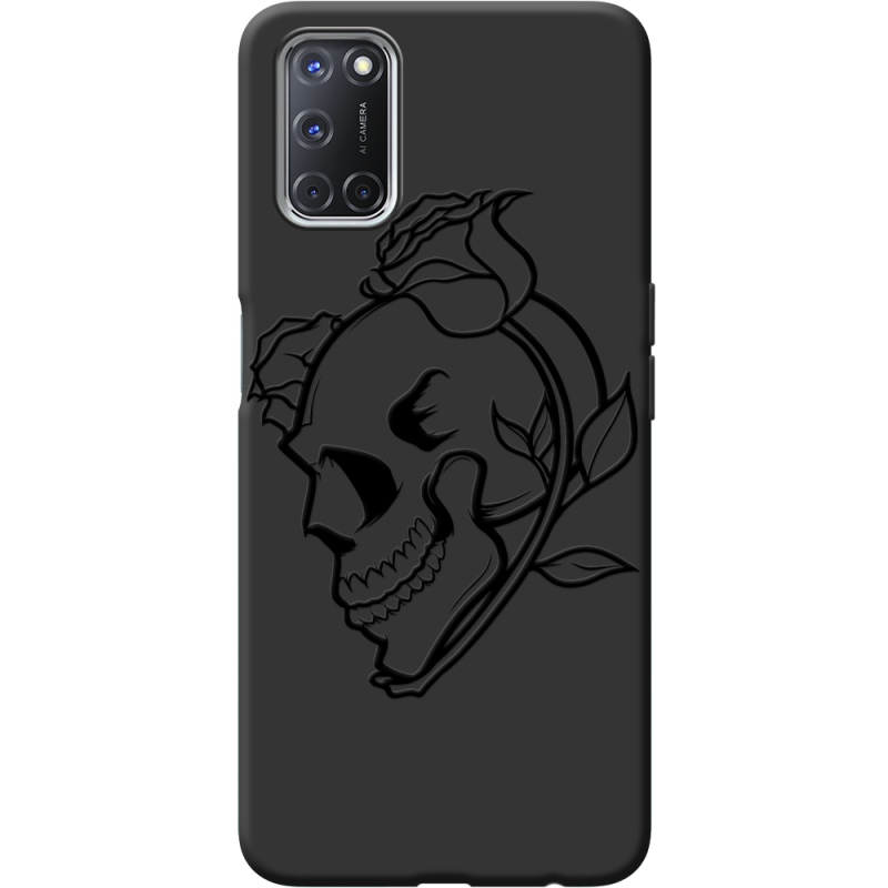 Черный чехол BoxFace OPPO A52 /A72 Skull and Roses