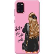 Розовый чехол BoxFace Samsung A315 Galaxy A31 Just Girl