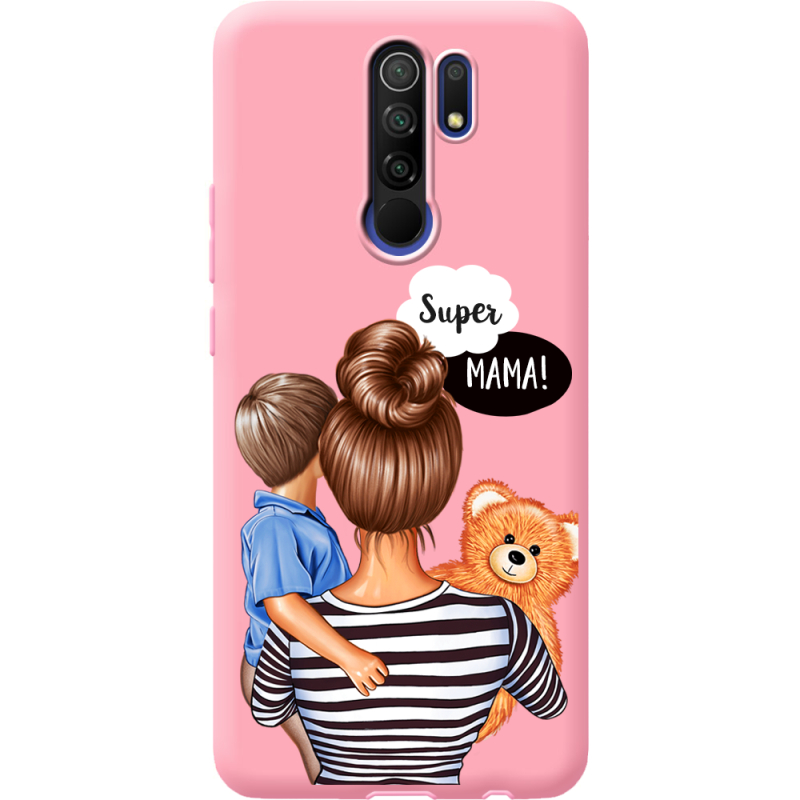 Розовый чехол BoxFace Xiaomi Redmi 9 Super Mama and Son