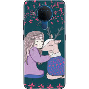 Чехол BoxFace Nokia 5.4 Girl and deer