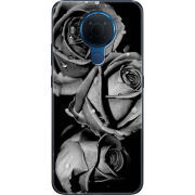 Чехол BoxFace Nokia 5.4 Black and White Roses