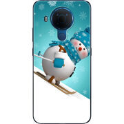 Чехол BoxFace Nokia 5.4 Skier Snowman