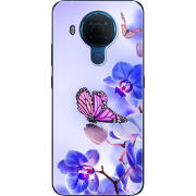 Чехол BoxFace Nokia 5.4 Orchids and Butterflies