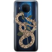 Прозрачный чехол BoxFace Nokia 5.4 Glamor Snake