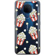 Прозрачный чехол BoxFace Nokia 5.4 с 3D-глазками Popcorn