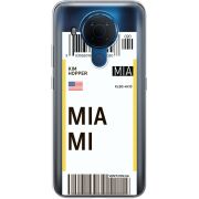 Прозрачный чехол BoxFace Nokia 5.4 Ticket Miami