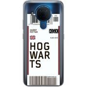 Прозрачный чехол BoxFace Nokia 5.4 Ticket Hogwarts