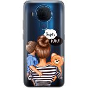 Прозрачный чехол BoxFace Nokia 5.4 Super Mama and Son