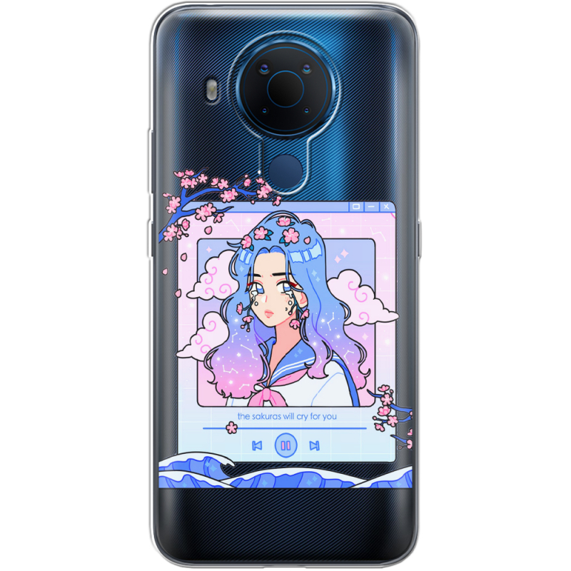 Прозрачный чехол BoxFace Nokia 5.4 The Sakuras Will Cry For You