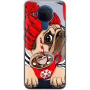 Прозрачный чехол BoxFace Nokia 5.4 Winter Puggy