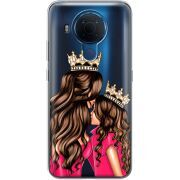 Прозрачный чехол BoxFace Nokia 5.4 Queen and Princess