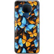 Прозрачный чехол BoxFace Nokia 5.4 Butterfly Morpho