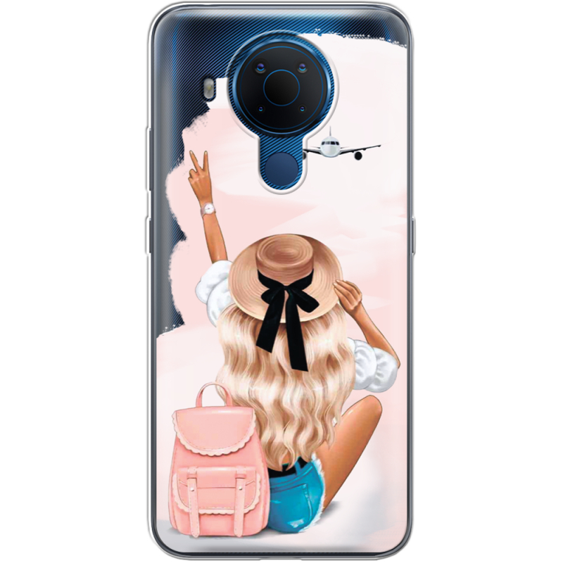 Прозрачный чехол BoxFace Nokia 5.4 Travel Girl