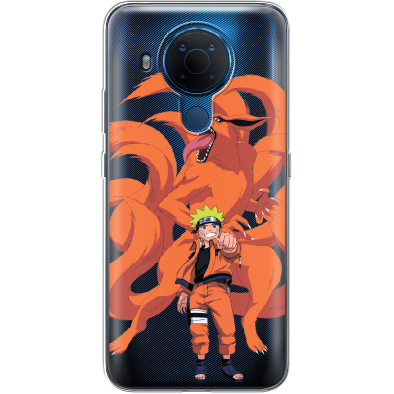 Прозрачный чехол BoxFace Nokia 5.4 Naruto and Kurama