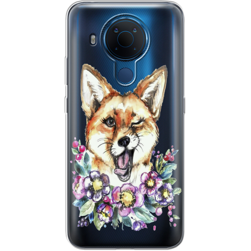 Прозрачный чехол BoxFace Nokia 5.4 Winking Fox