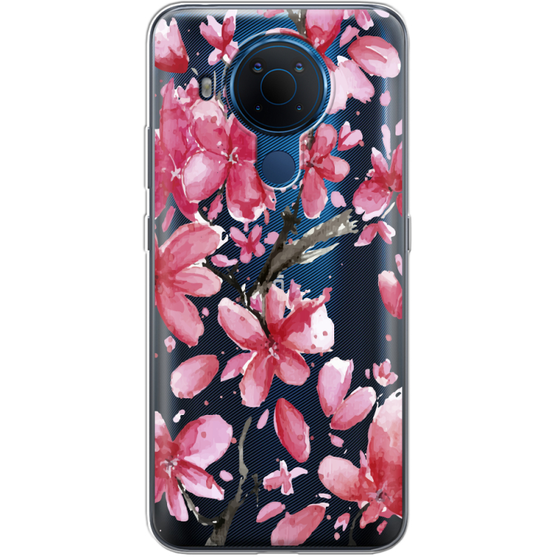 Прозрачный чехол BoxFace Nokia 5.4 Pink Magnolia