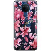 Прозрачный чехол BoxFace Nokia 5.4 Pink Magnolia