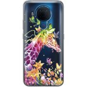 Прозрачный чехол BoxFace Nokia 5.4 Colorful Giraffe