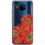 Прозрачный чехол BoxFace Nokia 5.4 Red Poppies