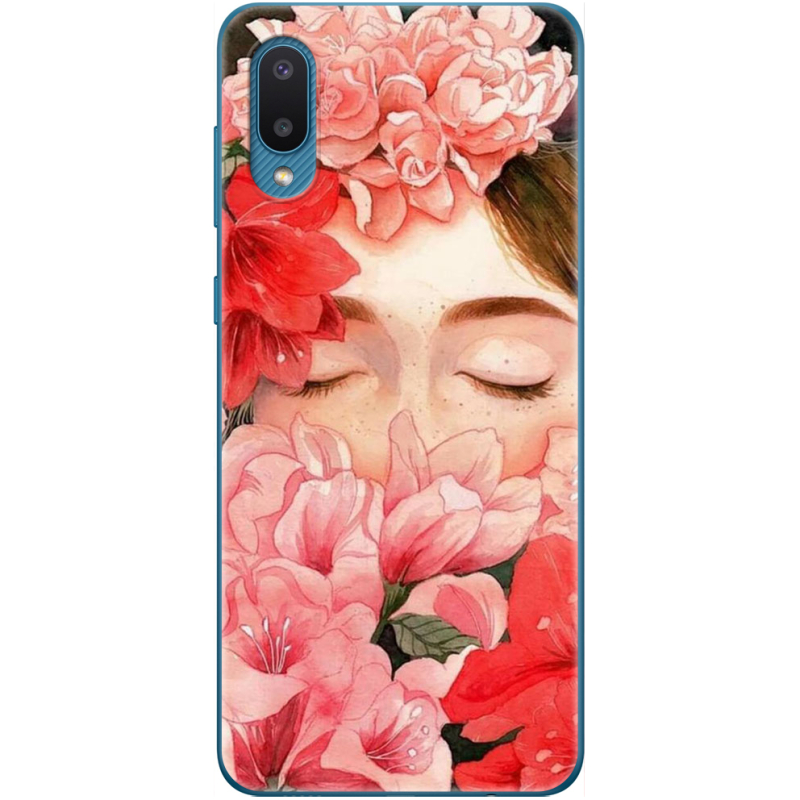 Чехол BoxFace Samsung A022 Galaxy A02 Girl in Flowers