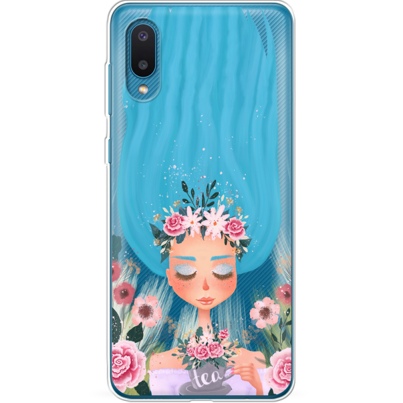 Прозрачный чехол BoxFace Samsung A022 Galaxy A02 Blue Hair