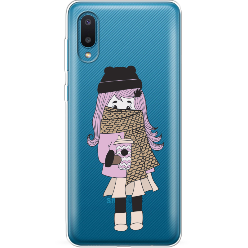 Прозрачный чехол BoxFace Samsung A022 Galaxy A02 Winter Morning Girl