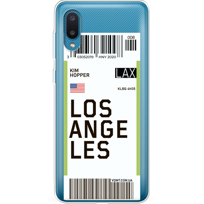 Прозрачный чехол BoxFace Samsung A022 Galaxy A02 Ticket Los Angeles