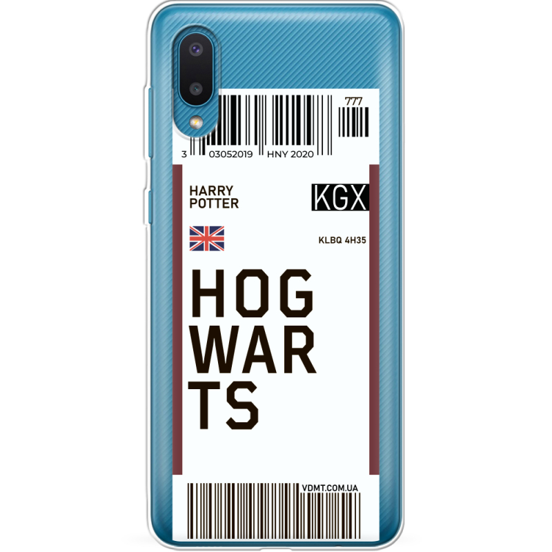 Прозрачный чехол BoxFace Samsung A022 Galaxy A02 Ticket Hogwarts