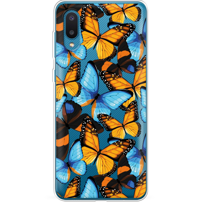 Прозрачный чехол BoxFace Samsung A022 Galaxy A02 Butterfly Morpho