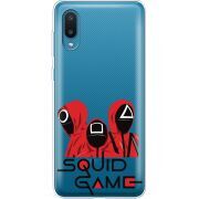 Прозрачный чехол BoxFace Samsung A022 Galaxy A02 siquid game люди в красном