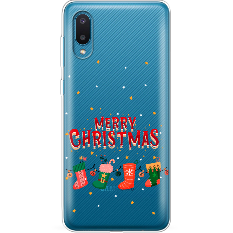 Прозрачный чехол BoxFace Samsung A022 Galaxy A02 Merry Christmas