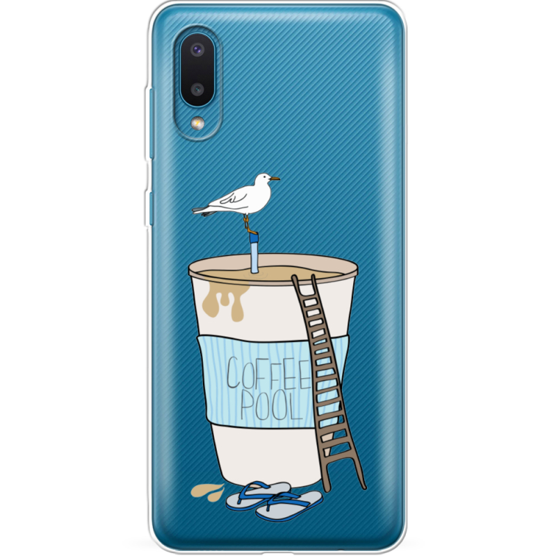 Прозрачный чехол BoxFace Samsung A022 Galaxy A02 Segull in Cofee Pool