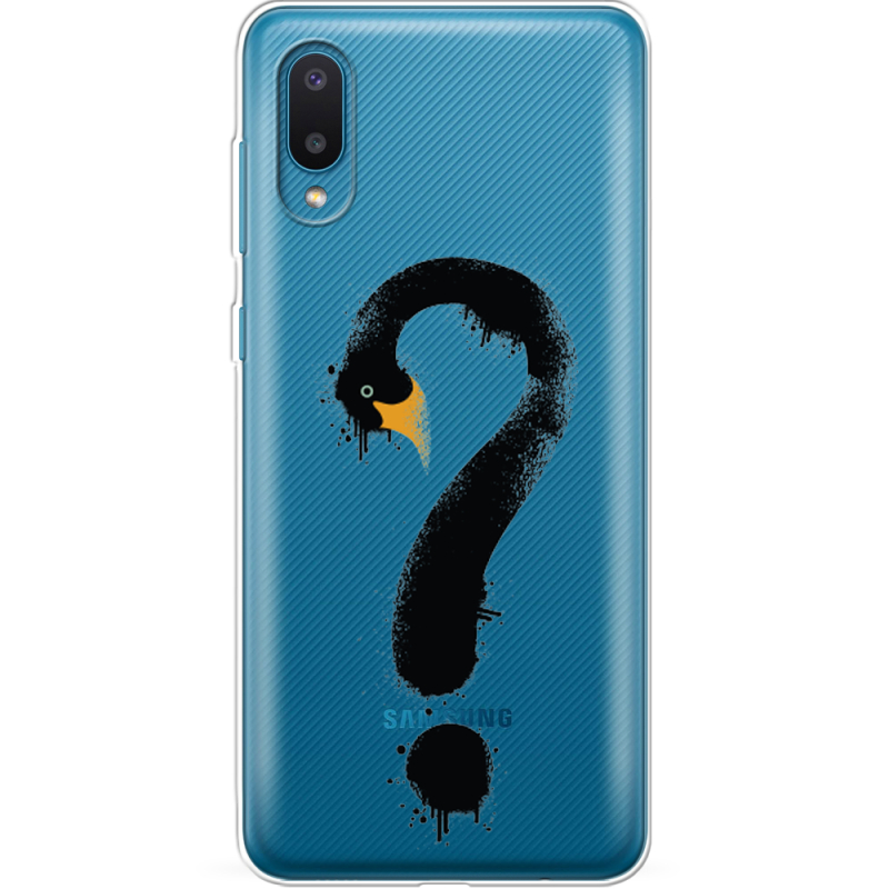 Прозрачный чехол BoxFace Samsung A022 Galaxy A02 Swan question