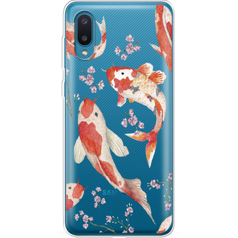 Прозрачный чехол BoxFace Samsung A022 Galaxy A02 Japanese Koi Fish