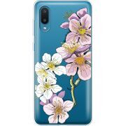 Прозрачный чехол BoxFace Samsung A022 Galaxy A02 Cherry Blossom