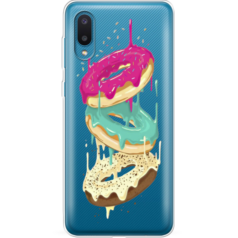 Прозрачный чехол BoxFace Samsung A022 Galaxy A02 Donuts