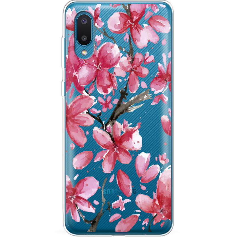 Прозрачный чехол BoxFace Samsung A022 Galaxy A02 Pink Magnolia