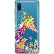 Прозрачный чехол BoxFace Samsung A022 Galaxy A02 Colorful Giraffe