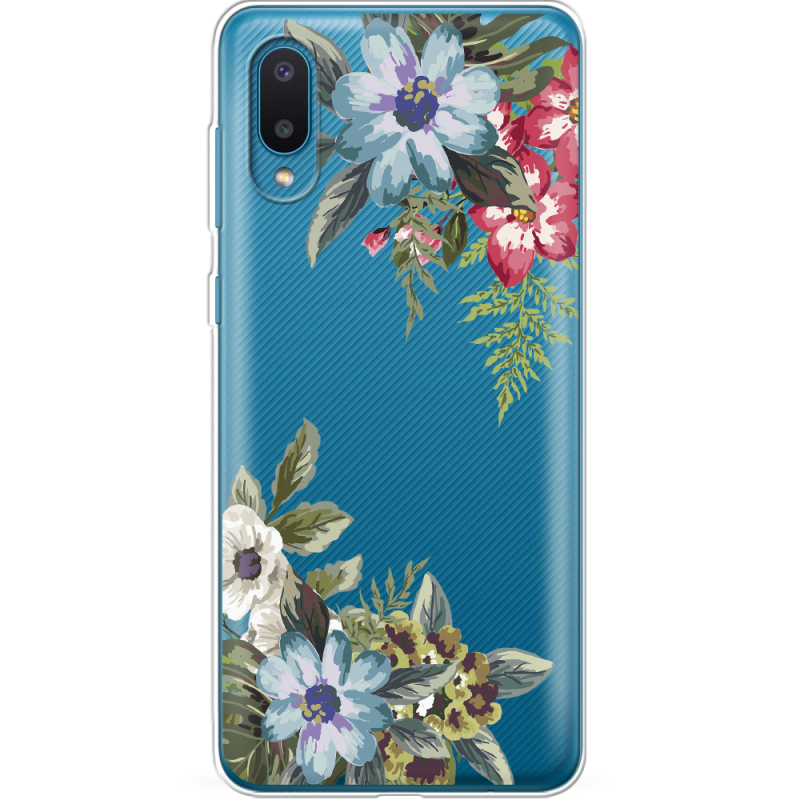 Прозрачный чехол BoxFace Samsung A022 Galaxy A02 Floral