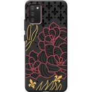 Черный чехол BoxFace Samsung A025 Galaxy A02S FranceFlowers