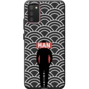 Черный чехол BoxFace Samsung A025 Galaxy A02S Man Pattern