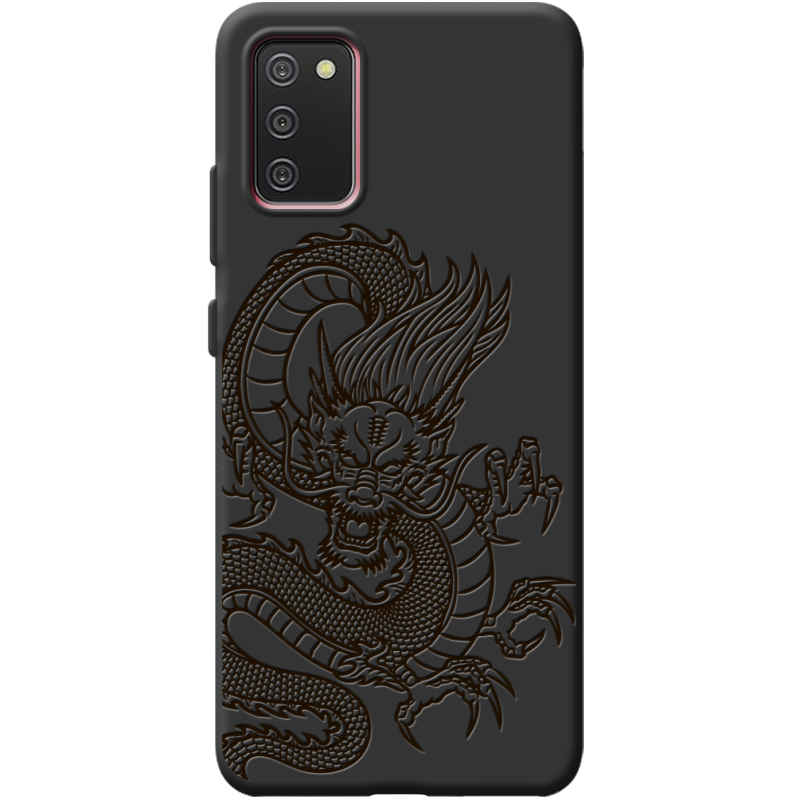 Черный чехол BoxFace Samsung A025 Galaxy A02S Chinese Dragon