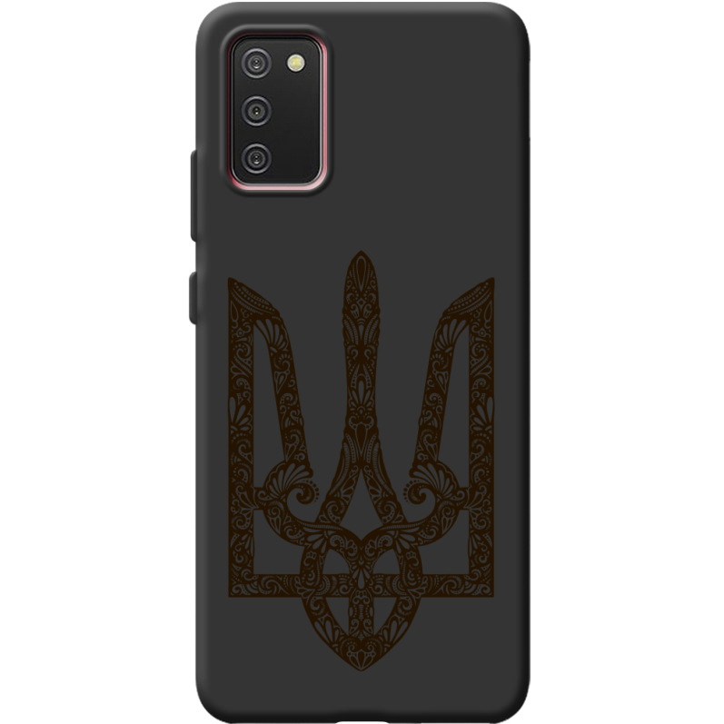 Черный чехол BoxFace Samsung A025 Galaxy A02S Ukrainian Trident